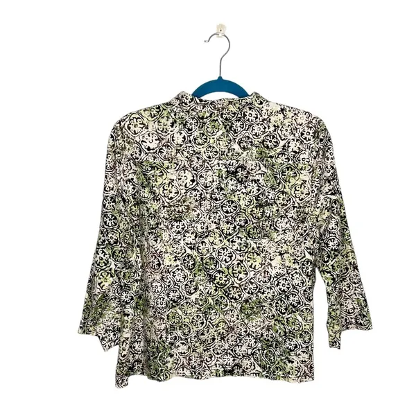 Linen Blend Trellis Print Lightweight Jacket - Image 10