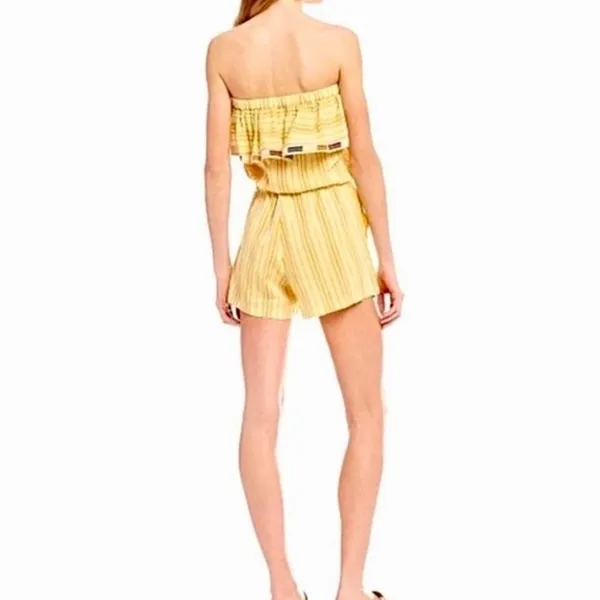 NWT!! KOPAL Rinku Romper Embroidered Ruffle Off‎ Shoulder Vacation Boho Small - Image 7