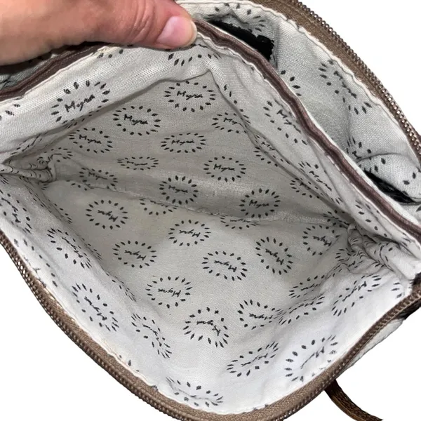 Myra Bag Mixed Media Staggering Crossbody Bag - Image 8
