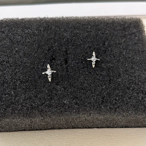 8mm CZ Star Stud Earrings for Men Women Streetwear Hip Hop Punk Unisex Earrings - Image 3