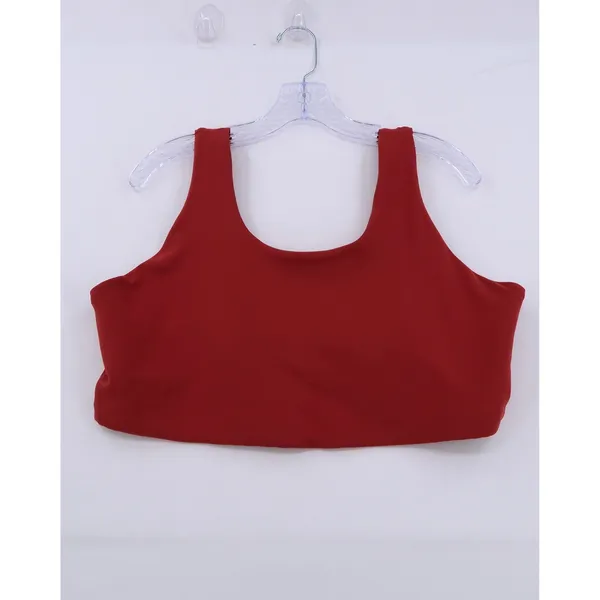 Nike Alate Minimalist Sports Bra Dark Red Low Support Scoop Neck Yoga Top - Image 3