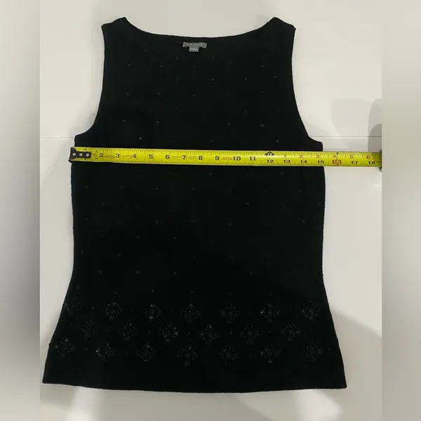 Ann Taylor Wool Cashmere Blend Beaded Sleeveless Tank Top Size S - Image 4