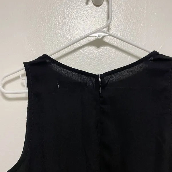 Abercrombie & Fitch Black V- Neck Sleeveless Jumpsuit - Image 7