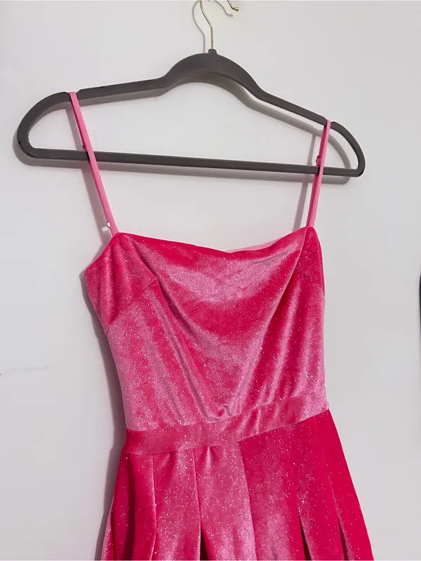 Princess Polly Lucy in the Sky Barbie Pink Glittery Sparkle CutOut Back Sleeveless Romper Small - Image 3