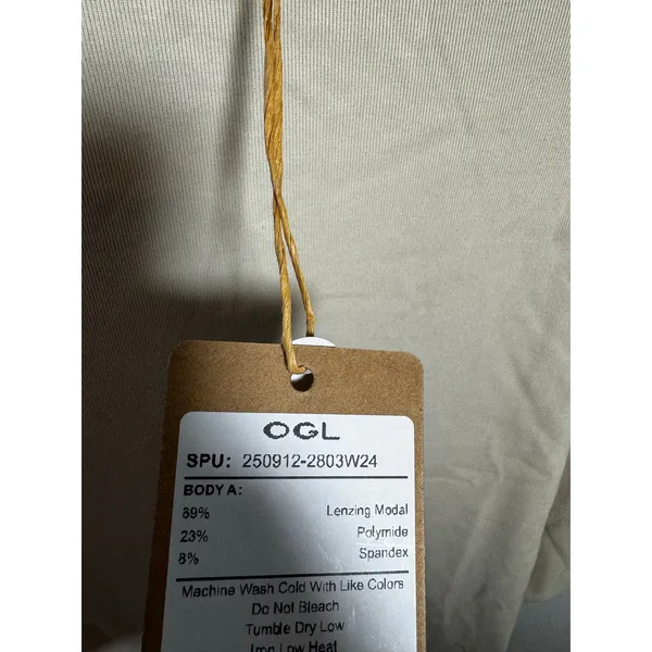 OGL Top Size M NEW Sandwashed Effortless Boatneck Batwing Sleeve Side Ruched - Image 5