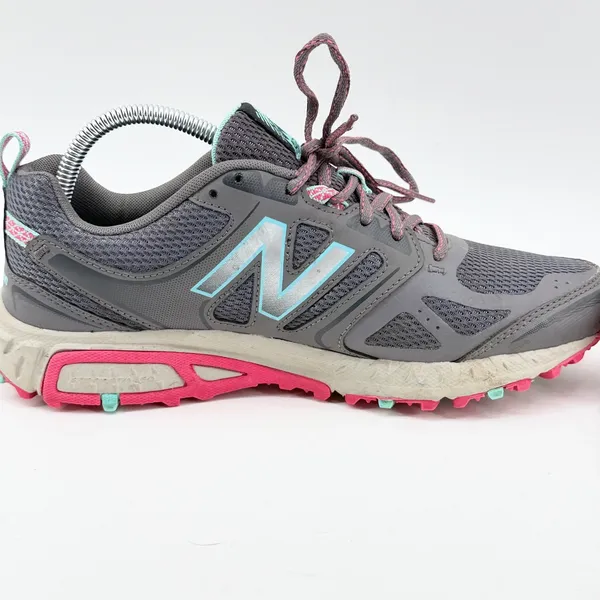 New Balance 412 v3 Womens Trail Running Shoes Grey Pink Teal WTE412H3 Size 9.5 D - Image 6