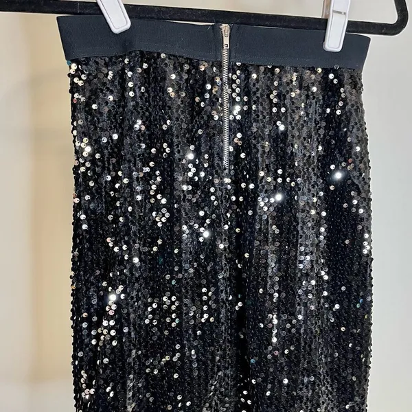 NWOT Sanctuary Ready for the Night Black Sequins Skirt Sz Small - Image 3