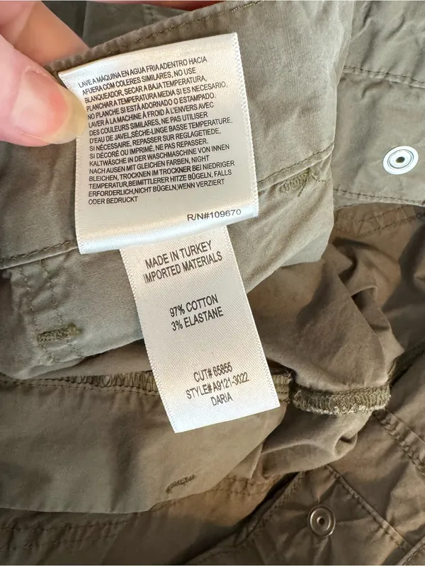 Agolde‎ Daria Pants Womens 25 Green Utility Cargo High Rise Wide Leg Cropped - Image 4