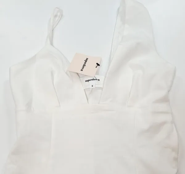 Superdown Eleanor Mini Dress in White Small - Image 3