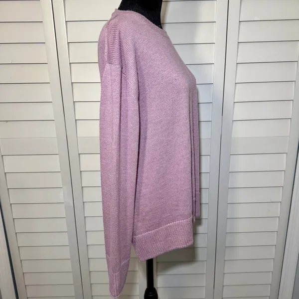 Ella Moss Women's Crewneck Super Soft Cozy Long Sleeve Sweater‎ Purple Size M - Image 2