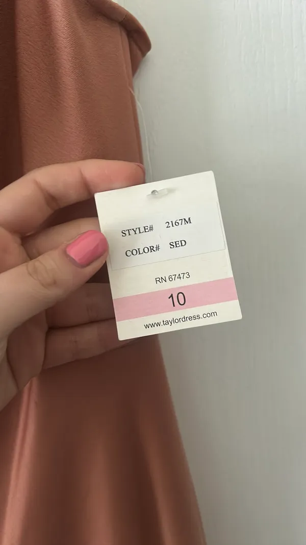 Taylor Midi Dress Orange Size 10 - Image 3