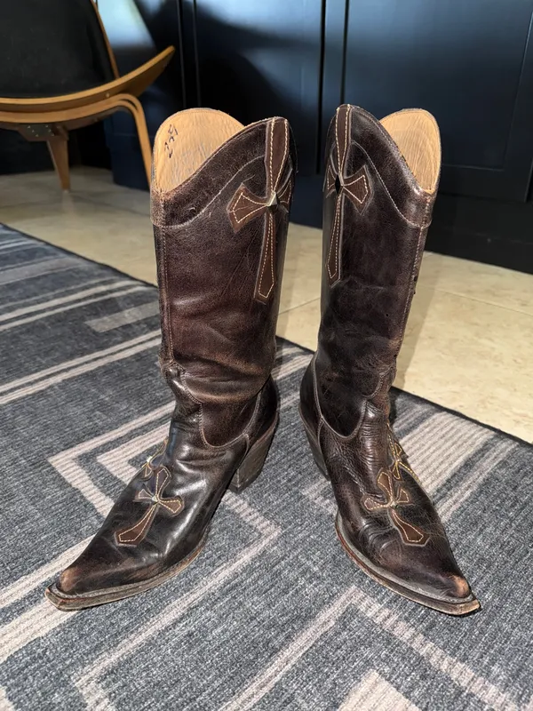 Stetson Cowgirl Boots Women’s Brown Leather Pointed Toe Heeled 7.5 - Image 2