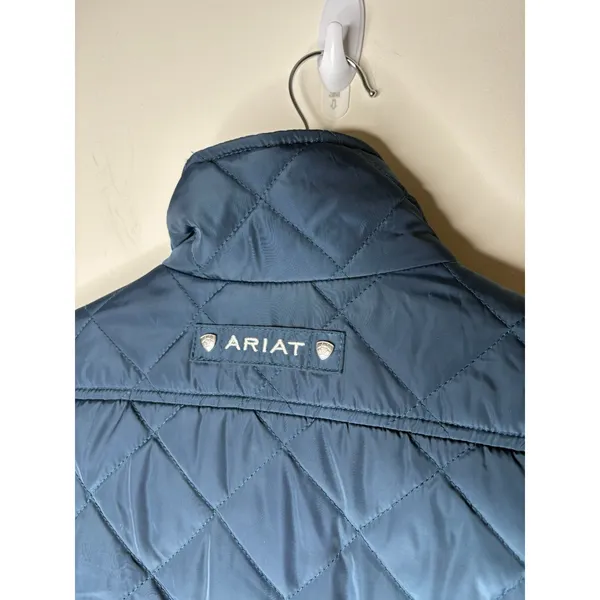 Ariat Womens XS Quilted Jacket Coat Blue Breeders Cup 2015 Kentucky Rare - Image 6