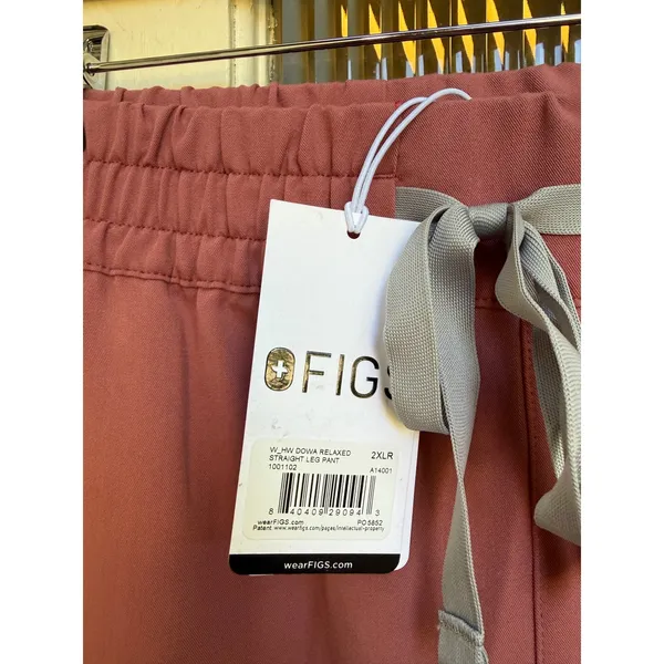 FIGS Dowa Relaxed Straight Leg Scrub Pants Mauve Pink Size XXL NEW - Image 5