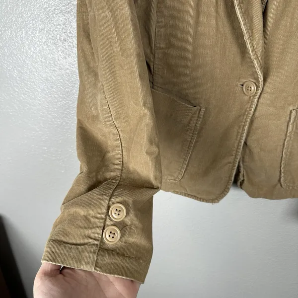 Gap Blazer‎ Womens Small Khaki Tan Corduroy Jacket Y2K VTG Vintage Academia - Image 3