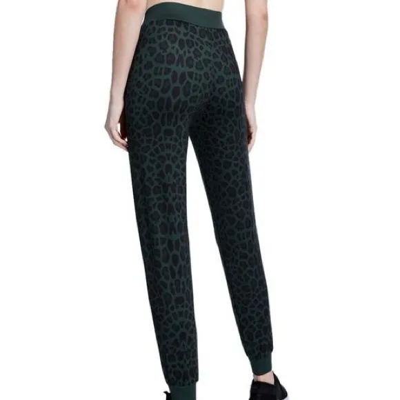 Ultracor Amina Leopard Print Joggers Green Cheetah Lounge Sweatpants Size‎ XS - Image 2