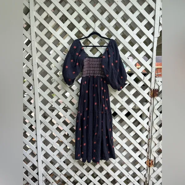 Free people Dahlia Embroidered Maxi Dress - Image 9