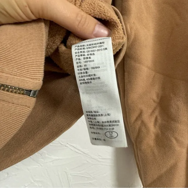 Abercrombie & Fitch Brown Logo Full Zip Hoodie Sweatshirt Women’s XS Casual - Image 6