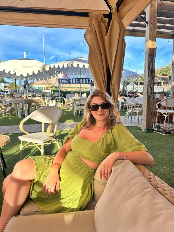 Free People Green Dress with Cut Outs - Image 2