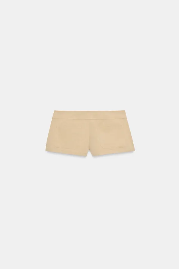 ZARA Tan Khaki Shorts - Image 2