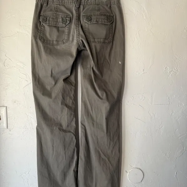 Aeropostale Vintage Y2k Cargo Pants Green Utility Pockets Straight 5/6‎ Low Rise - Image 6