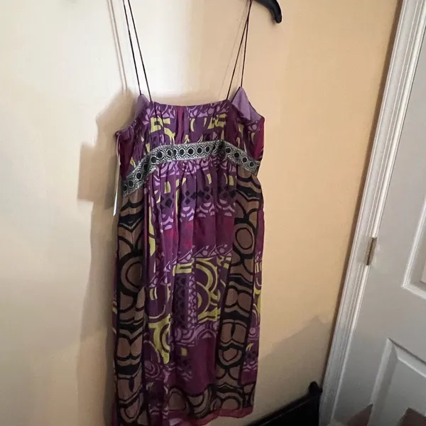 NWT nicole miller silk purple dress‎ 4 - Image 6