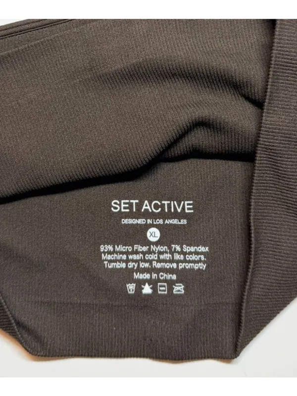 NWOT SET Active Sculptflex® Ribbed One Shoulder Bra Espresso Brown XL Longline - Image 4