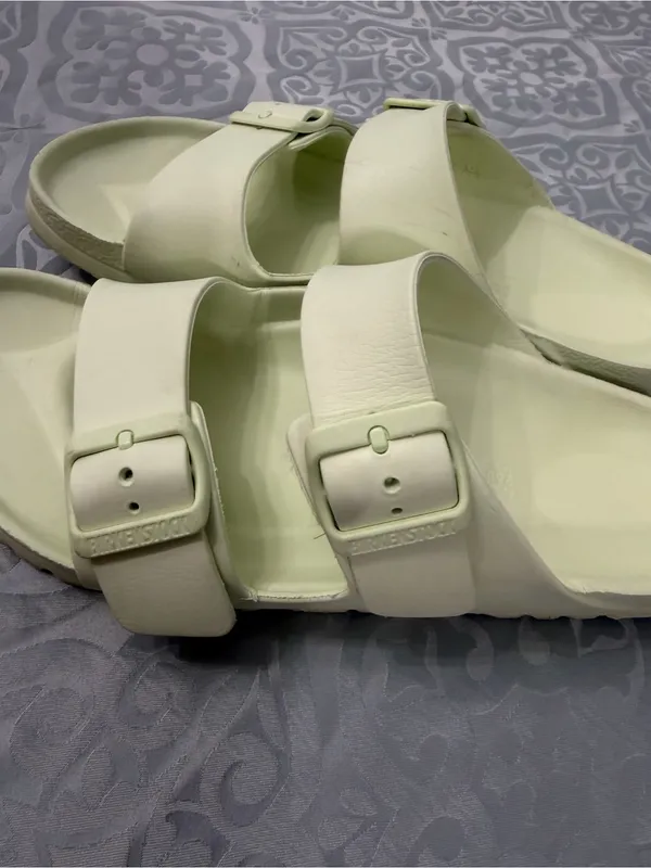Birkenstock Light Green Two-Strap Sandals - Image 2
