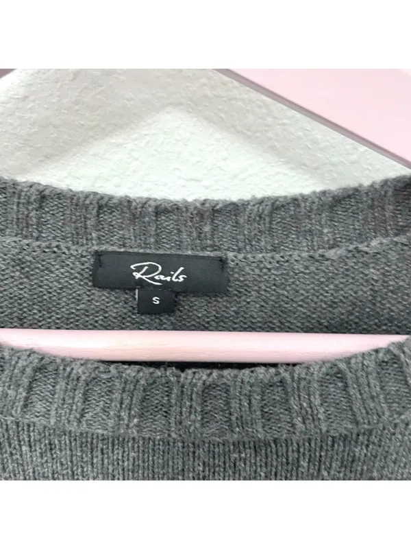 Rails Perci Intarsia Cat Cotton & Cashmere Sweater Size S - Image 3