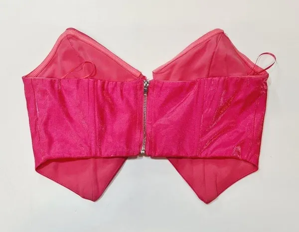Superdown Clara Cut Out Top in Hot Pink XS - Image 9