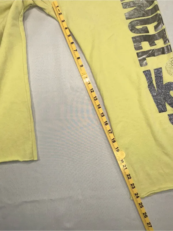 VTG Victoria's Secret Supermodel Essentials Bling Angel Wings Sweat Set Yellow L - Image 15