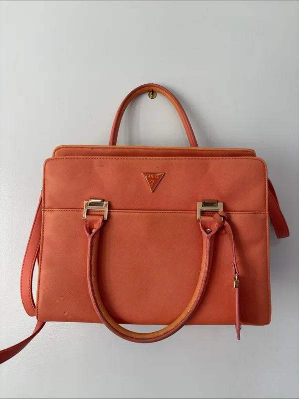 Guess Coral Destiny Shoulder Strap Handbag Faux Leather Minimalist Travel Preppy - Image 3