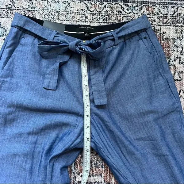 Banana Republic NWT Avery Ankle Dress Pants Tie Belt Blue Size 6 - Image 10