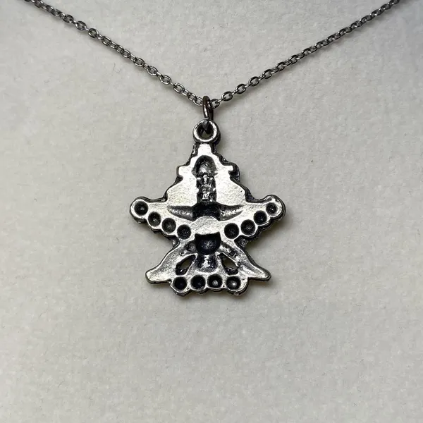 Zuni Silver Tone Turquoise Knifewing Kachina Pendant Vintage Style Folklore Boho - Image 4