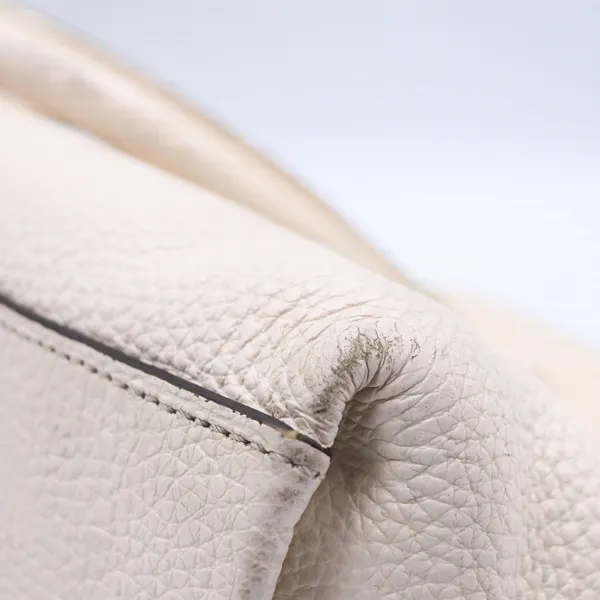 Coach Emma Satchel Women Small Cream Pebbled Leather Handbag F31466 Gold - Image 14