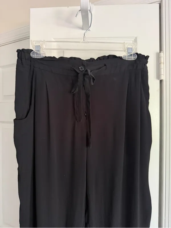 Wilfred Black Sheer Lightweight Drawstring Pants Size Medium - Image 5