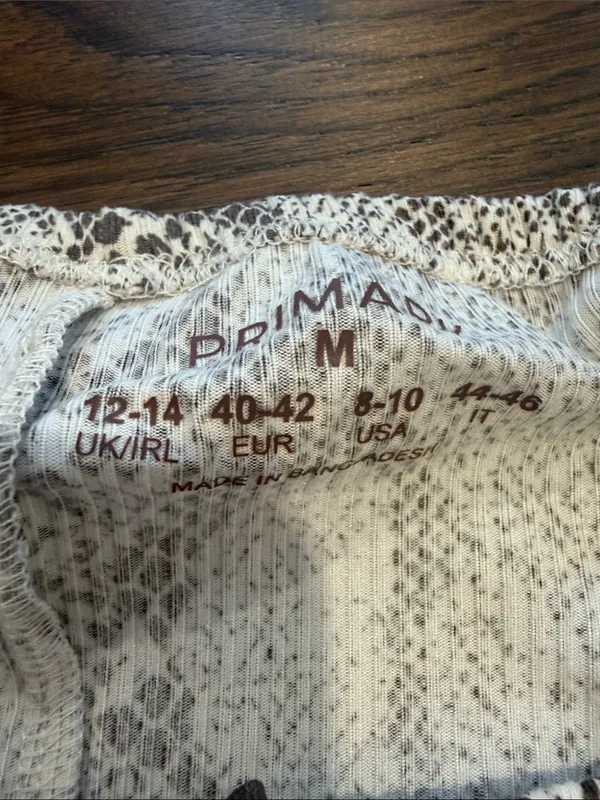 Primark Leopard Lace Cami Pajamas Size Medium NWT - C27-086 - Image 9