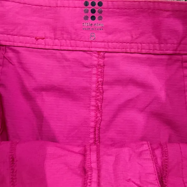 Title Nine Brash Hot Pink Button Side Athletic Mini Skirt Size 8 - Image 2