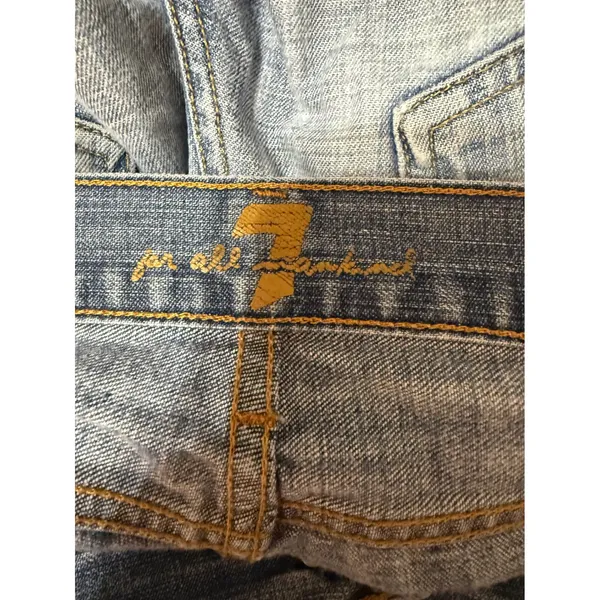 7 For All Mankind Vintage Y2K Bootcut Jeans Size 30 Low‎ Rise Light Wash McBling - Image 8
