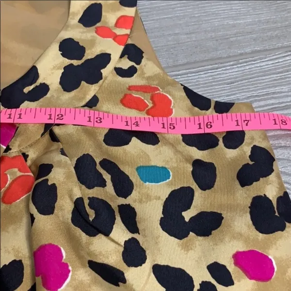 Kate spade silk leopard celesta print bow tank‎ top sz XS - Image 6