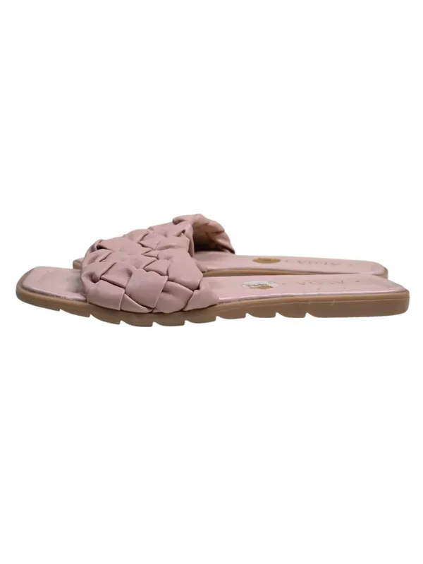 Alda Women's 8 Blush Braided Slide Sandals Made In Italy - Image 4