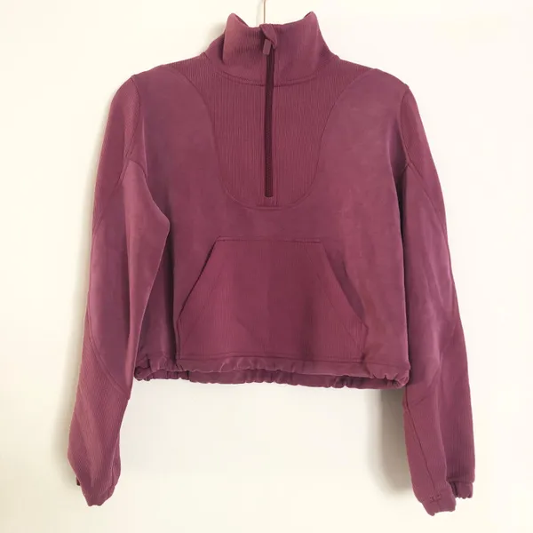 Lululemon Brushed Softstreme Ribbed Half Zip Deep Luxe 2 - Image 7