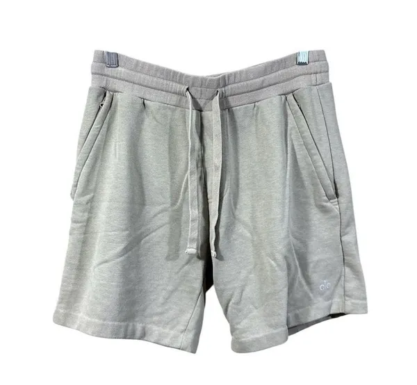 alo Yoga UNISEX ‘The Chill Short’ ‘Gravel’ Tan Sweat Shorts - Image 6