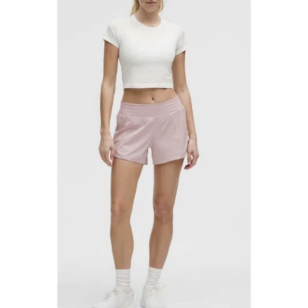 Lululemon Hotty Hot High Rise Shorts Women’s Size 4 Pink Haze 4” Lined Run NEW - Image 8