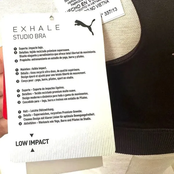 Puma Exhale black red stripe sports bra - Image 10