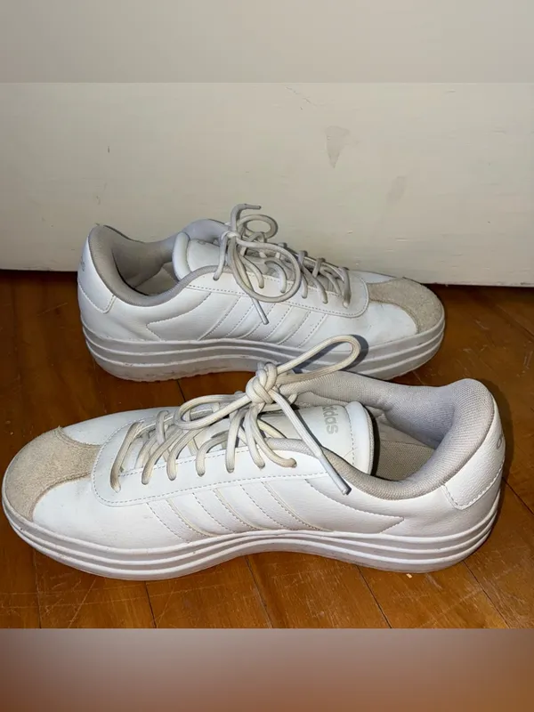 Adidas VL Court Bold IH3082 Sneakers Women's US 9 White Sportswear Shoes EBS1181 - Image 3