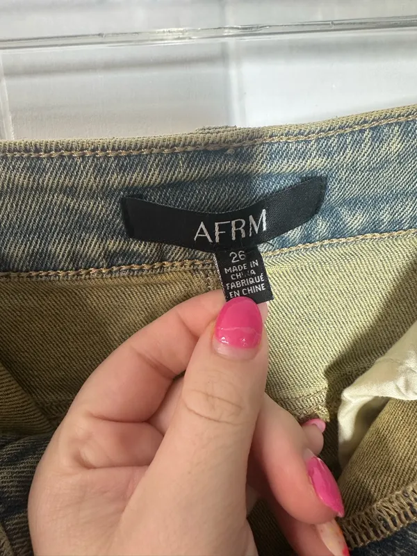 AFRM Amiri Long Denim Maxi Skirt in Mellow Tint Wash - Image 9