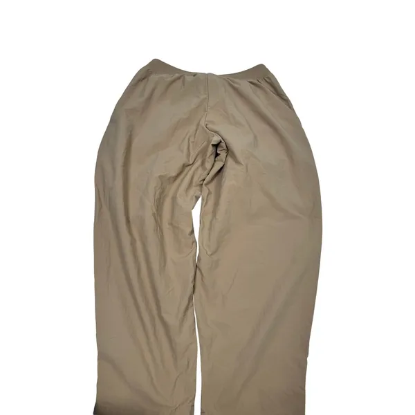 Nike‎ Sportswear Utility Cropped Pants Tan Khaki Faux Fur Fleece Trim Large - Image 3