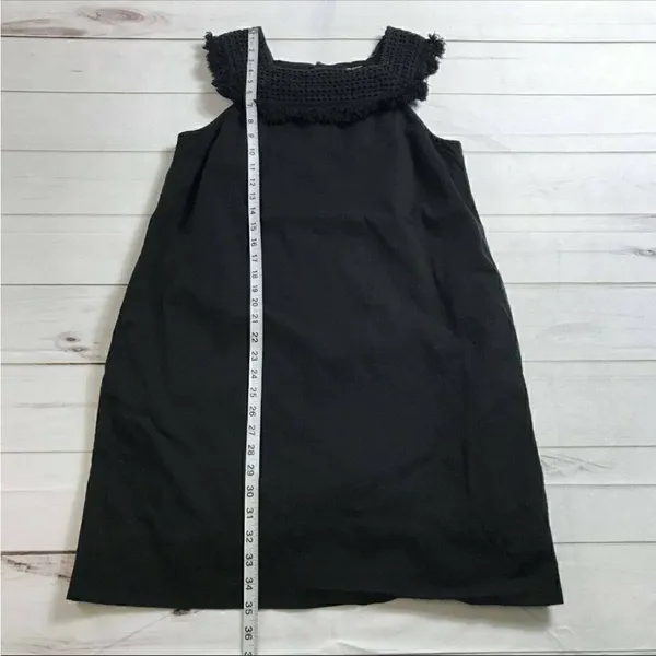 Madewell Black Sundream Fringe Cotton Shift Dress - Image 6