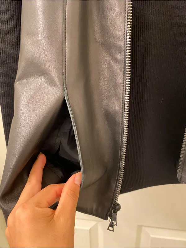 Classiques Entier Black Mixed-Media Zip Jacket - Image 8